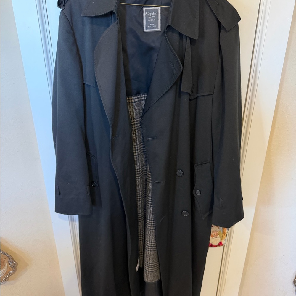 Dior Men's Elegant Black Trench Coat